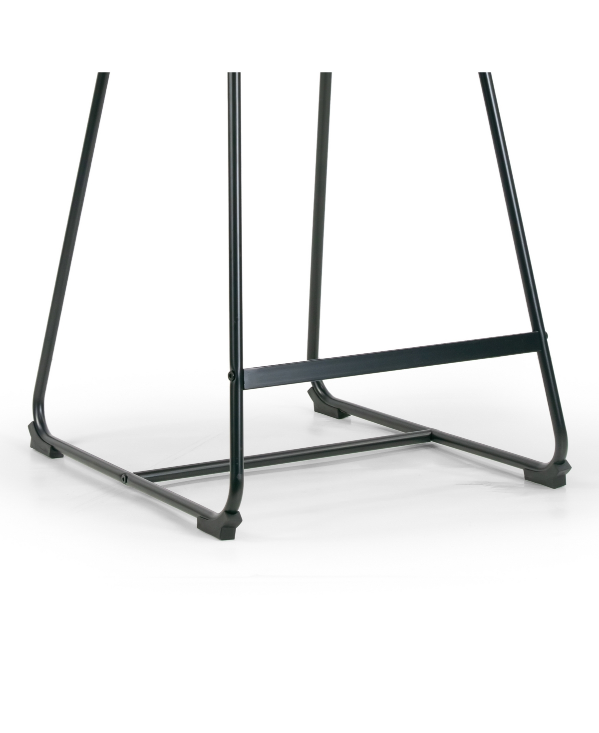 Glamour Home 26.5" Aulani Iron, Polyester Counter Height Stool, Set Of 2 In Grey