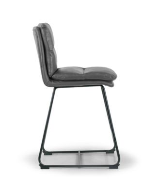 26.5" Aulani Iron, Polyester Counter Height Stool, Set of 2