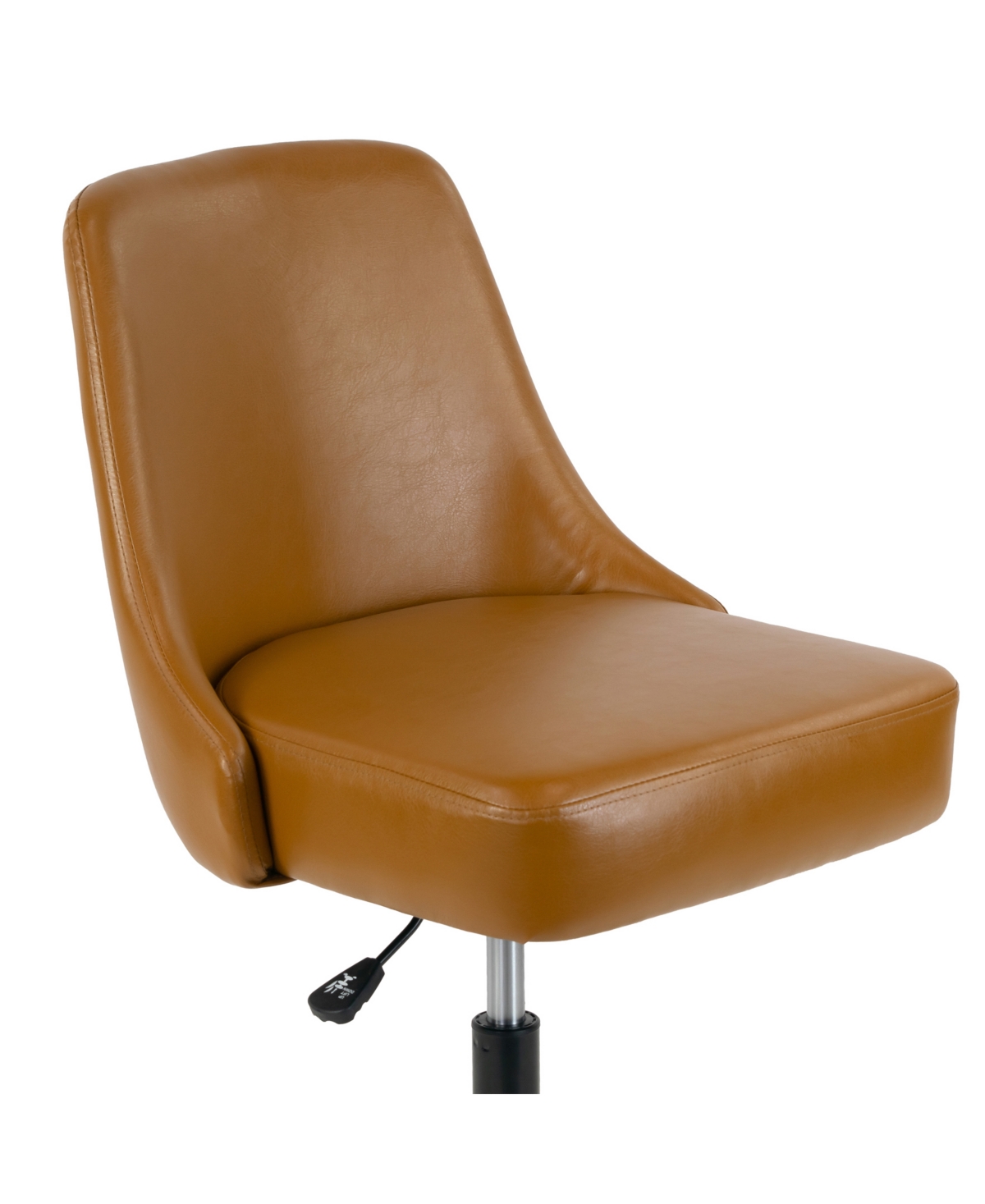 Shop Glamour Home 35.5" Aurica Polyester, Metal Task Chair In Brown