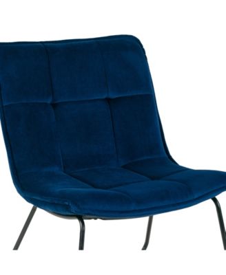 Aurele 26.5" Velvet Fabric Metal Accent Chair