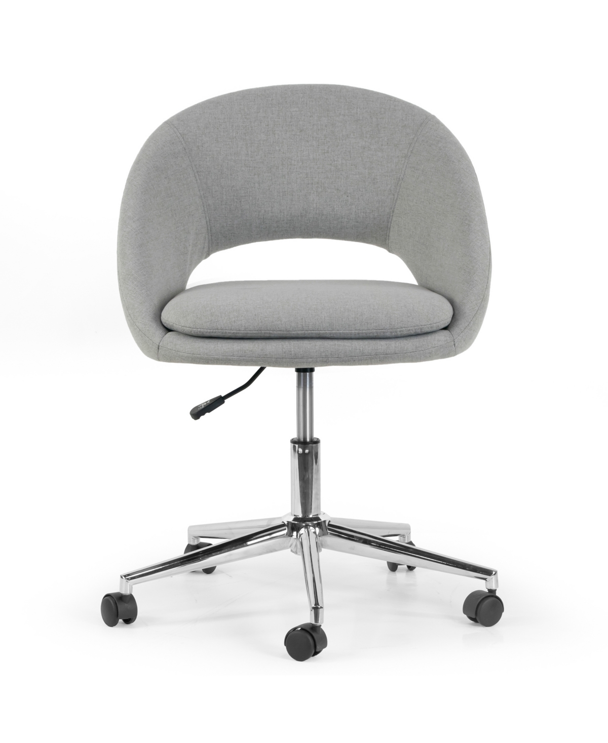 Shop Glamour Home 34.75" Aura Fabric, Metal Task Chair In Grey