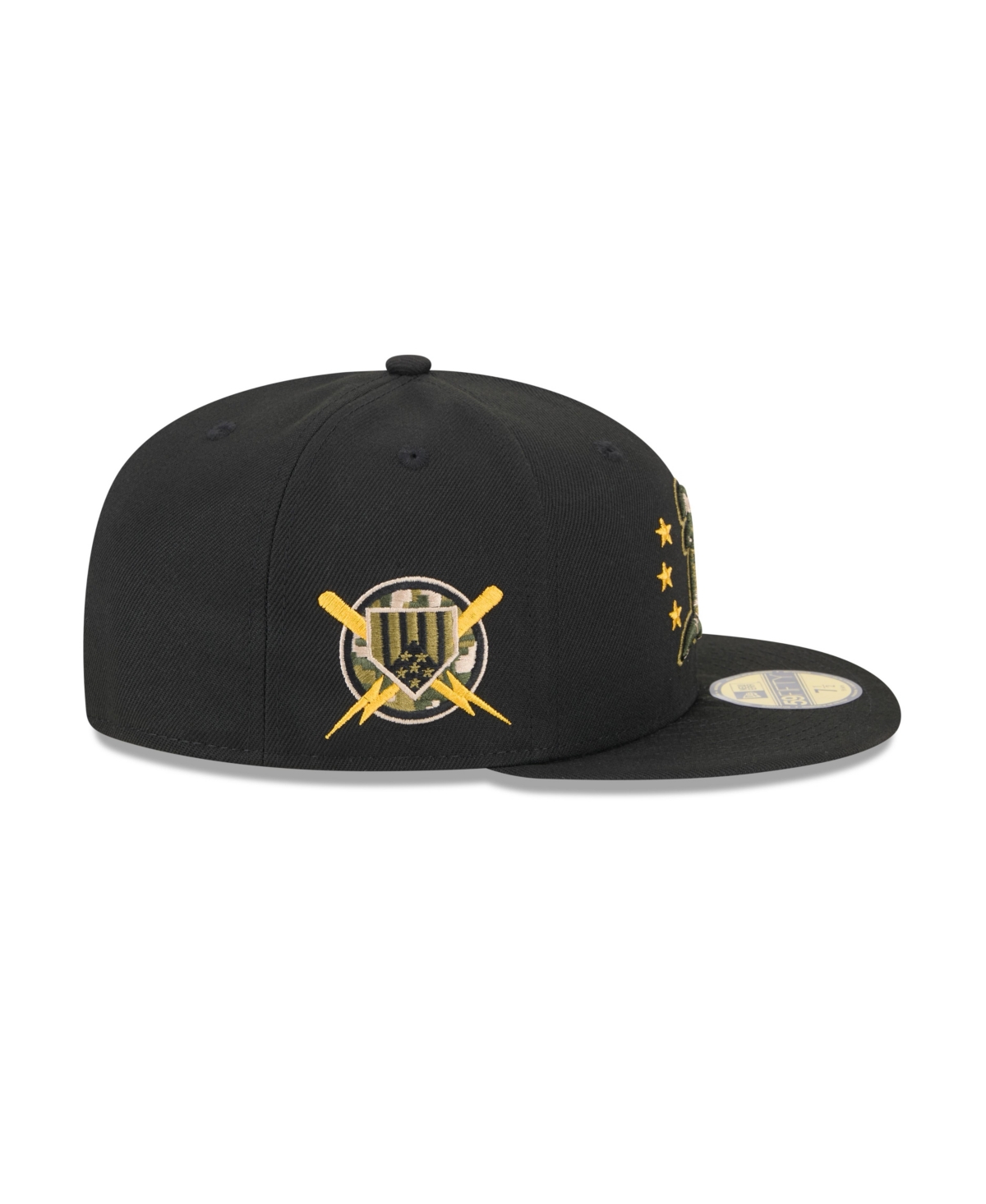 NEW ERA MEN'S BLACK OAKLAND ATHLETICS 2024 ARMED FORCES DAY ON-FIELD 59FIFTY FITTED HAT 