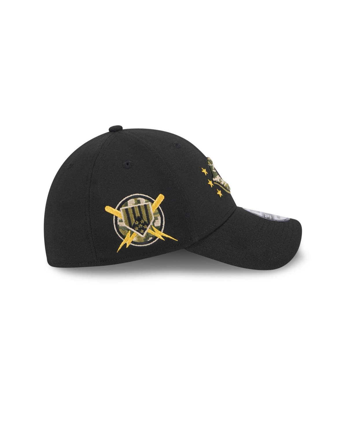 New Era Black Cincinnati Reds 2024 Armed Forces Day 9twenty Adjustable Hat In Black