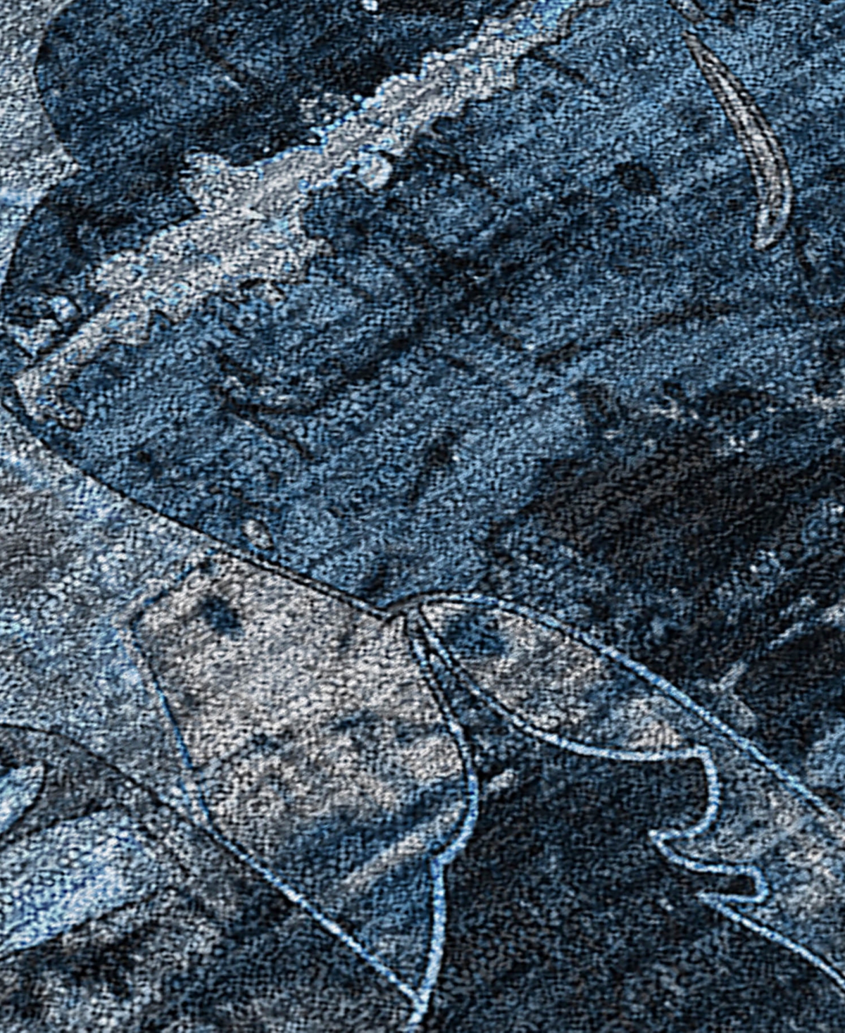 Shop Addison Chantille Machine Washable Acn555 3'x5' Area Rug In Denim
