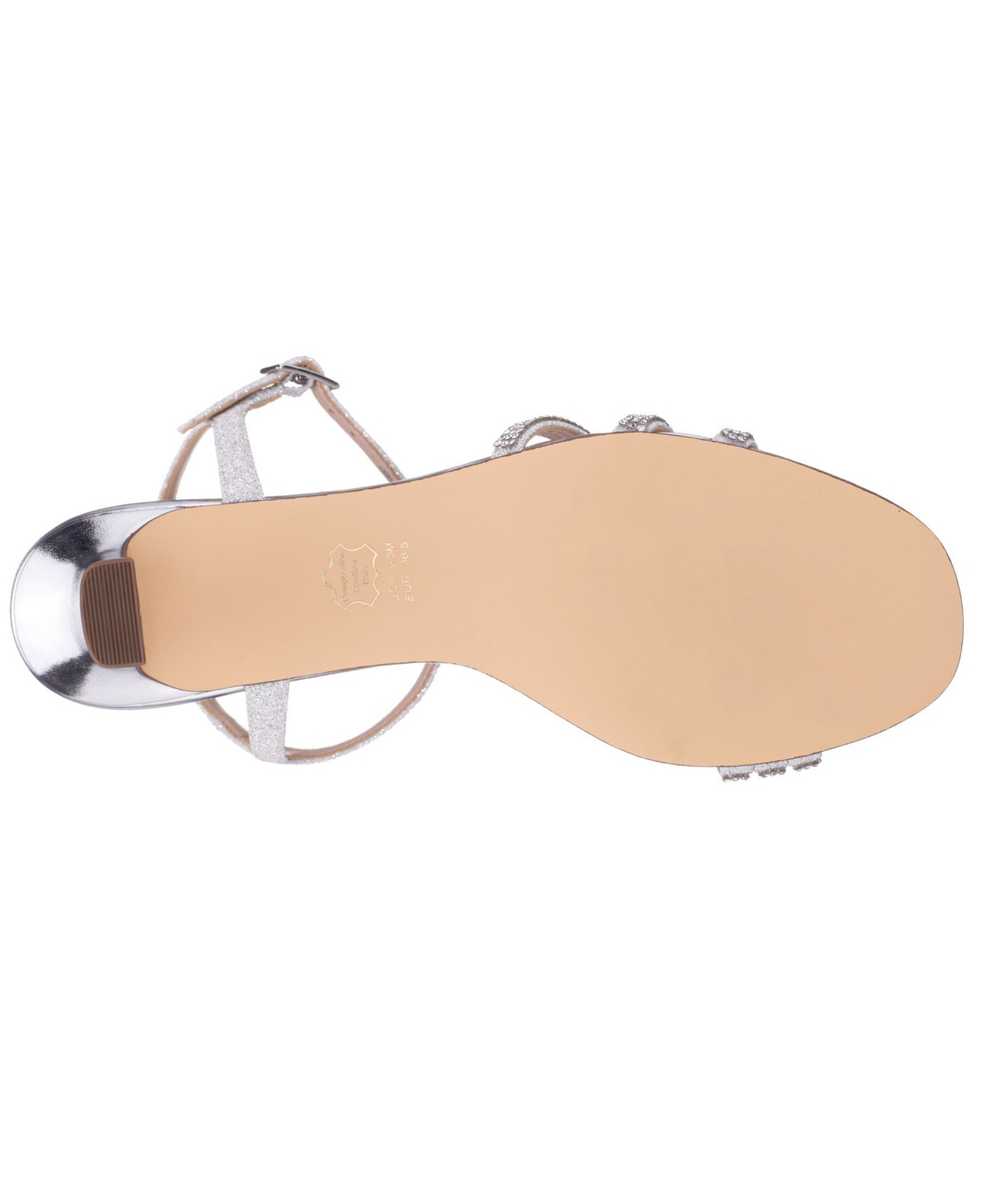 NINA WOMEN'S BETTANY MID HEEL CRYTAL ASYMMETRICAL STRAPS 
