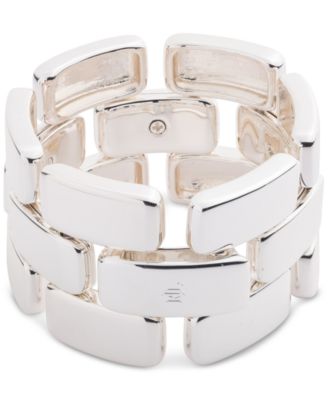 Lauren Ralph Lauren Silver-Tone Link Flex Bracelet - Macy's