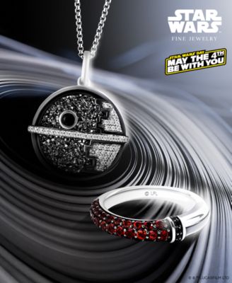 Star Wars Diamond Ahsoka 18" Pendant Necklace (1/10 ct. t.w.) in Sterling Silver & Rose Gold-Plate