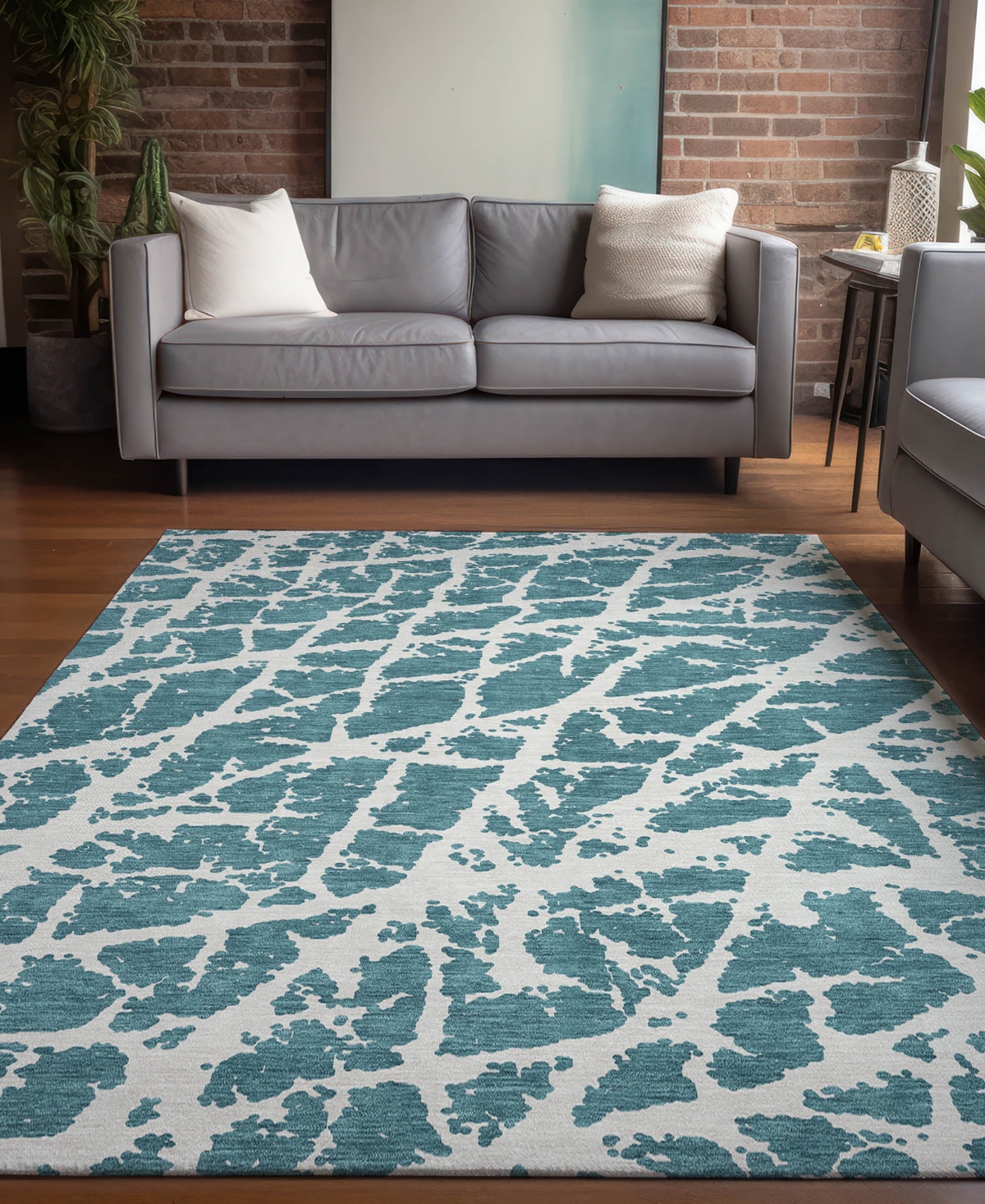 Addison Chantille Machine Washable Acn501 9'x12' Area Rug In Ocean