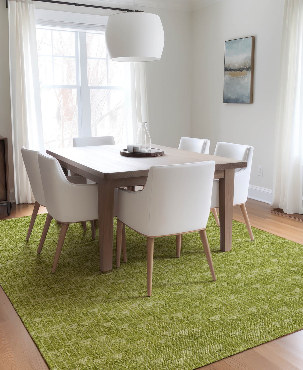 Shop Addison Chantille Machine Washable Acn514 8'x10' Area Rug In Lime
