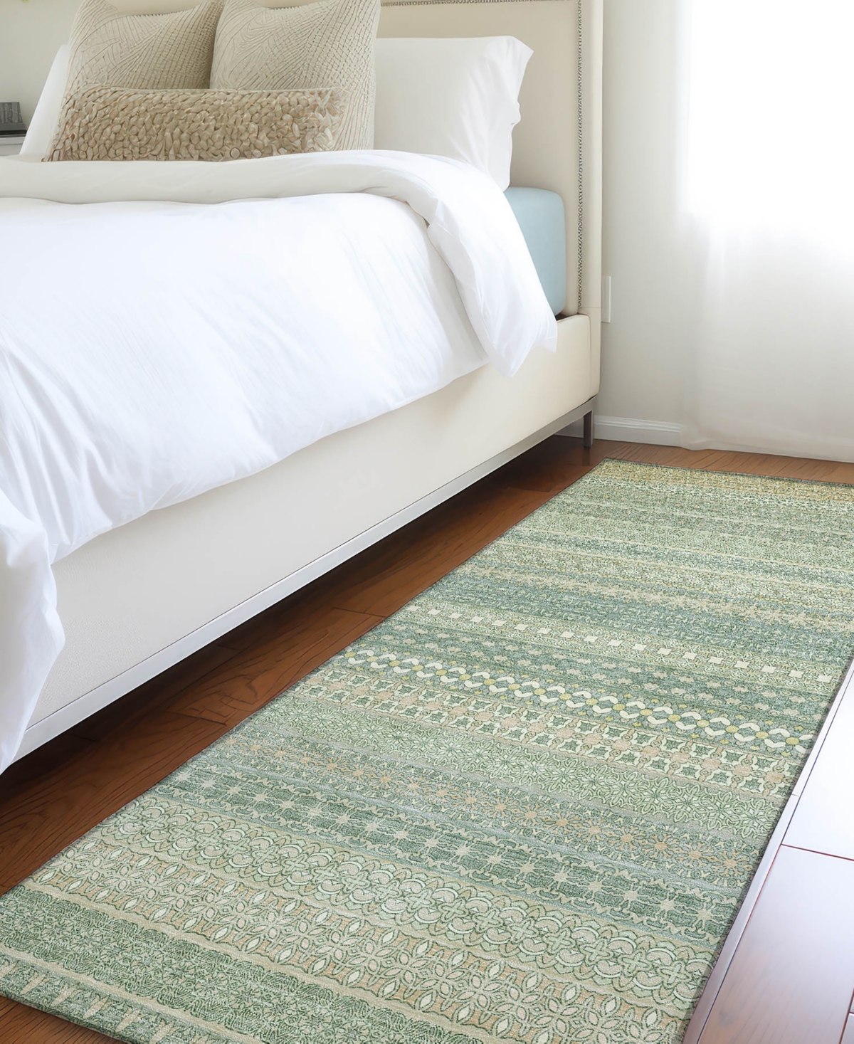 Addison Chantille Machine Washable Acn527 2'3x7'6 Runner Area Rug In Lime