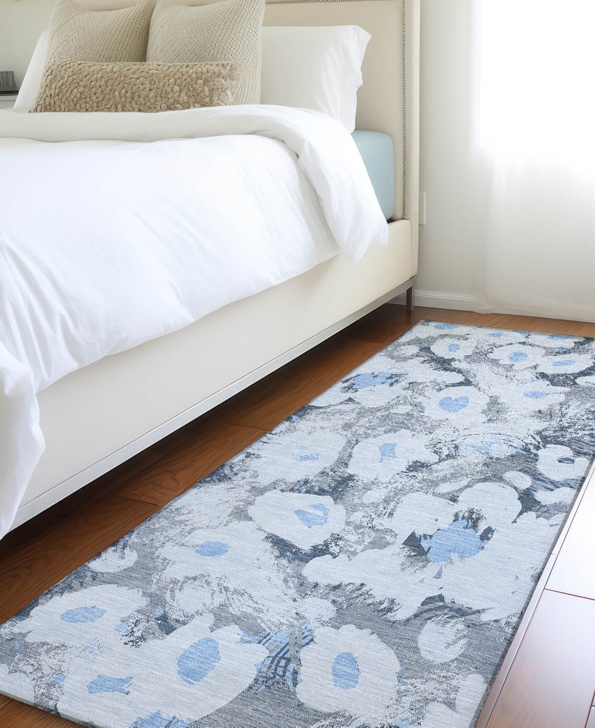 Addison Chantille Machine Washable Acn538 2'3x7'6 Runner Area Rug In Denim