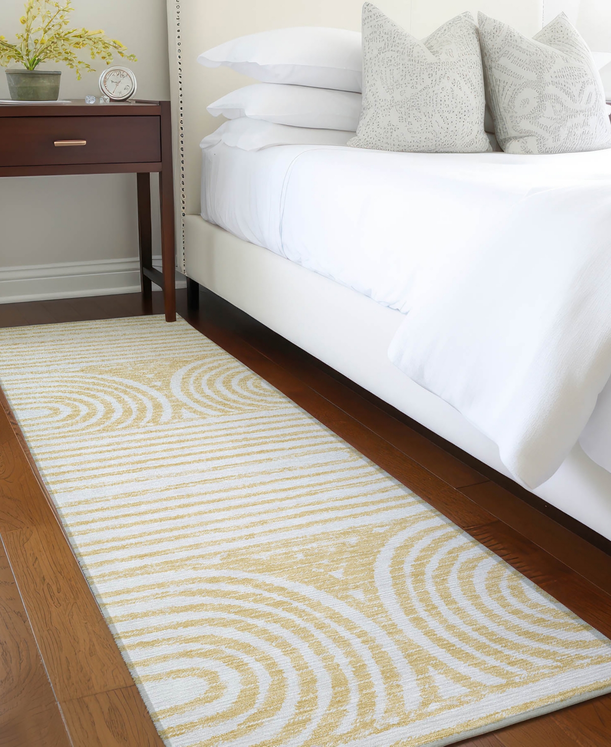 Addison Chantille Machine Washable Acn540 2'3x7'6 Runner Area Rug In Gold