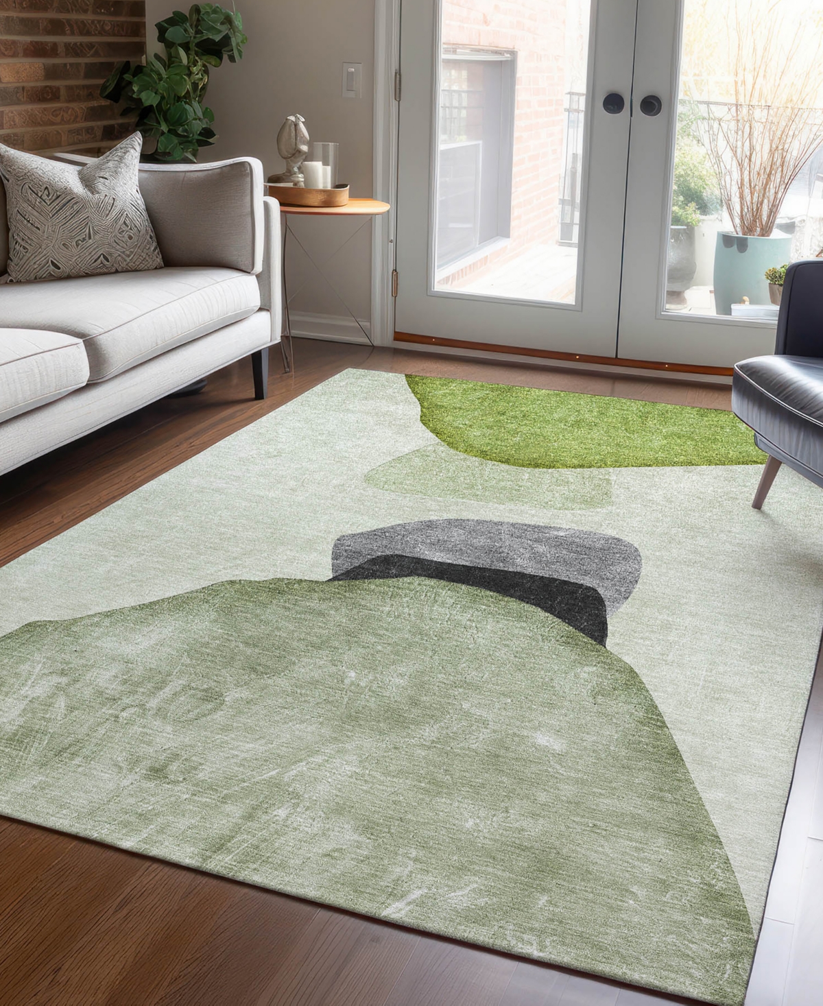 Addison Chantille Machine Washable Acn547 9'x12' Area Rug In Green
