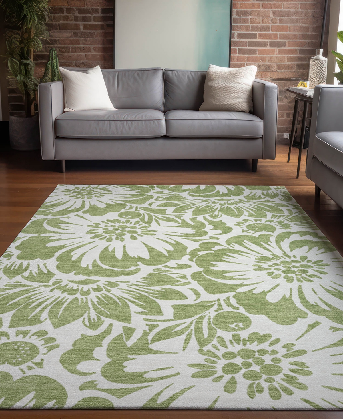 Shop Addison Chantille Machine Washable Acn551 8'x10' Area Rug In Lime