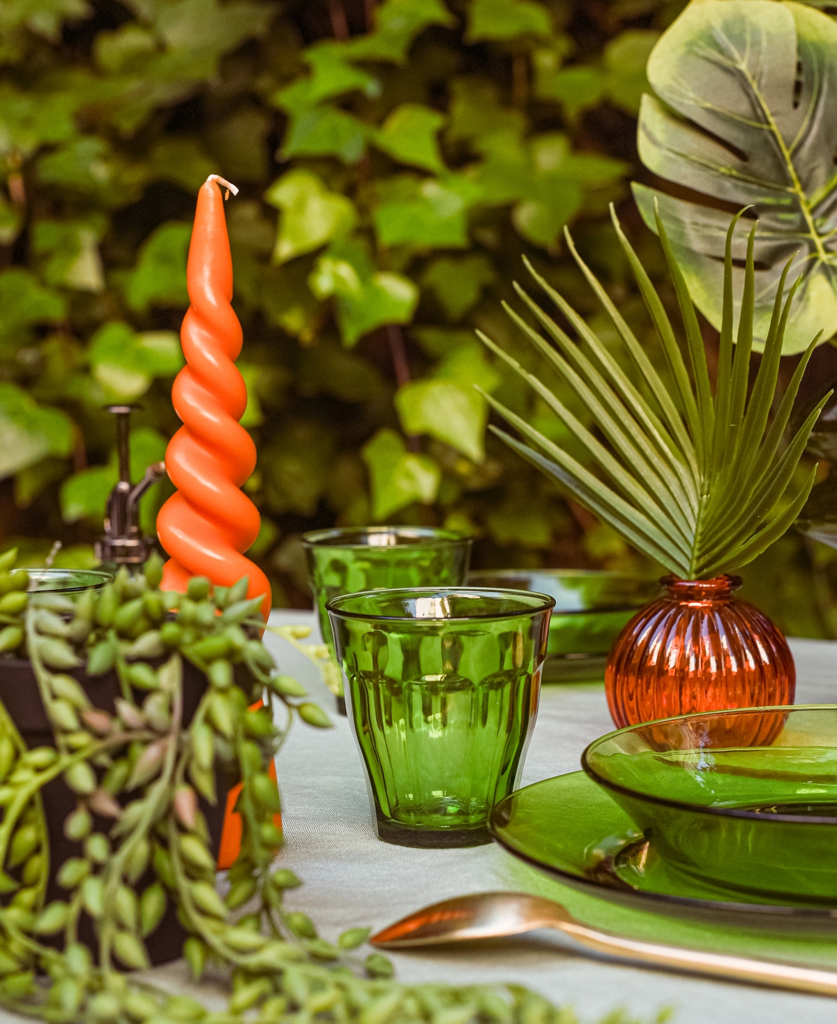 Duralex Set Of 6 Picardie Tumblers In Green