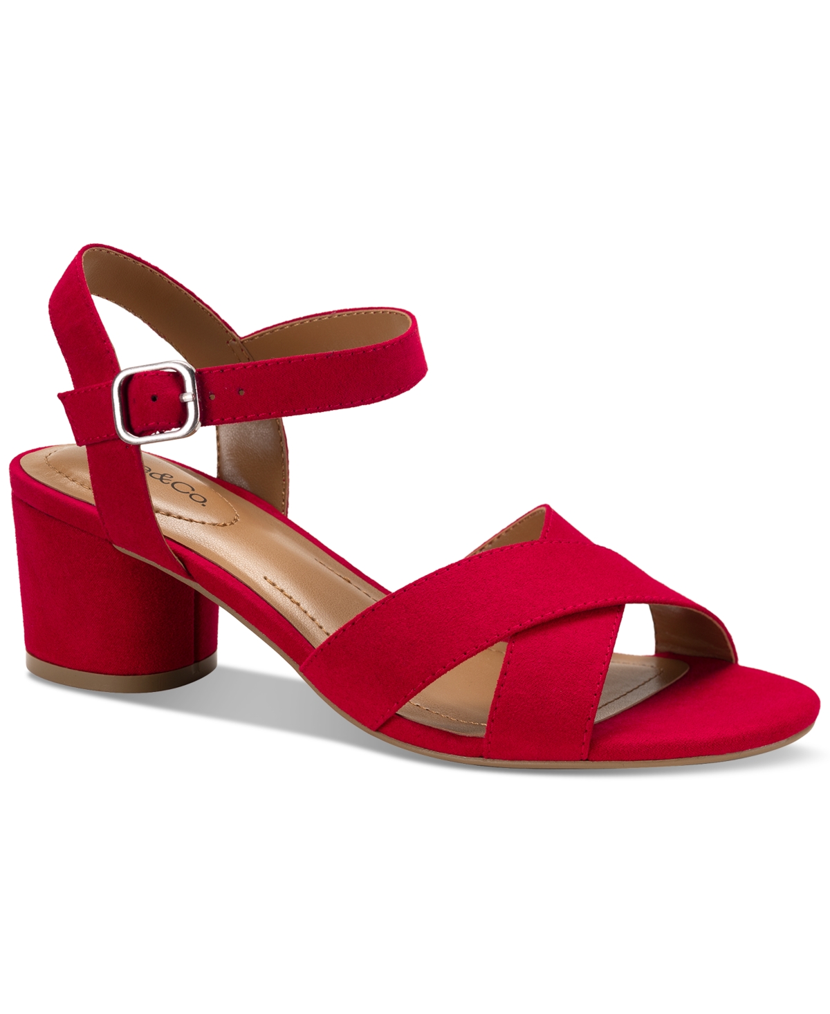 Style & Co Amariss Crisscross Dress Sandals, Created For Macy's In Red