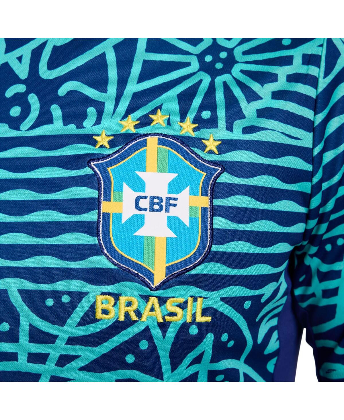 Nike Men's Blue Brazil National Team 2024 Academy Pro Pre-Match Top -dym