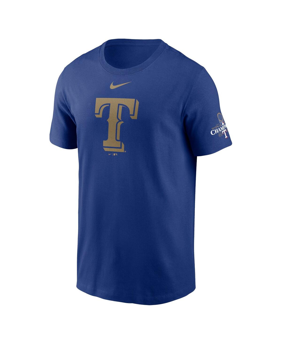 Fanatics Nike Men's Royal Texas Rangers 2024 Gold Collection Logo T-shirt In Blue