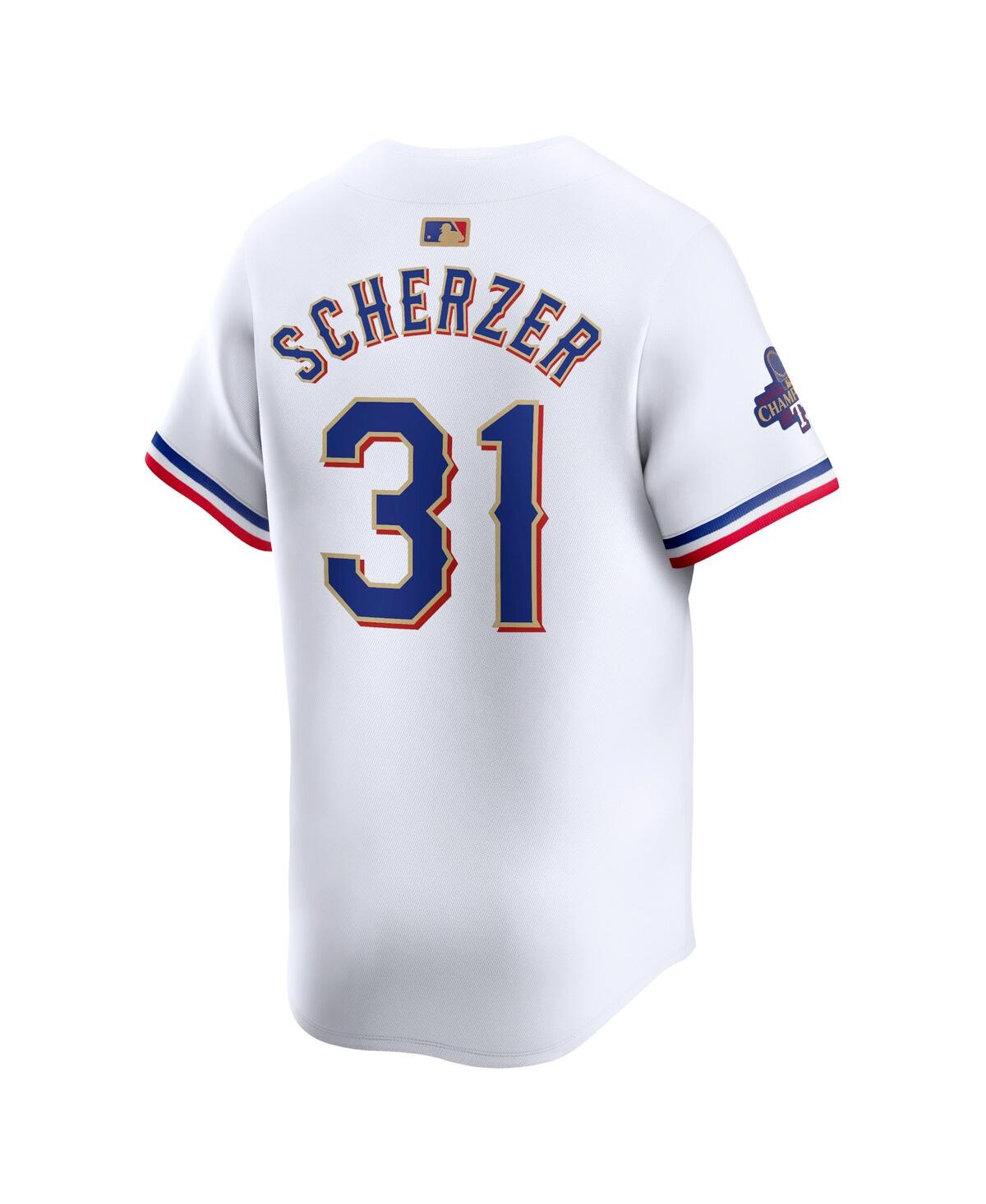 Nike Men's Max ScherzerTexas Rangers 2024 Gold Collection Limited Player Jersey - White