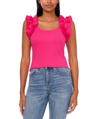 CeCe - Women's Ruffle Rib Knit Tank