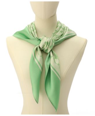 35" Textured Signature C Printed Silk Square 