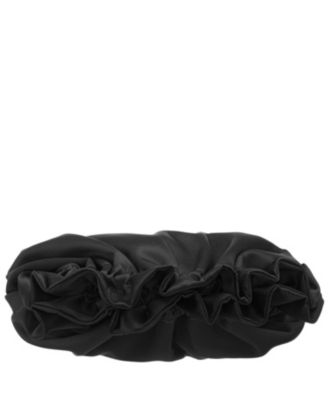 Satin Gathered Crossbody Pouch Bag