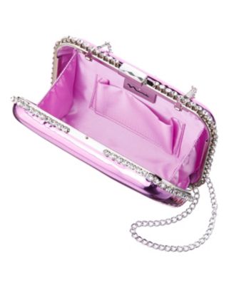 Metallic Minaudiere with Cystal Adorned Edge