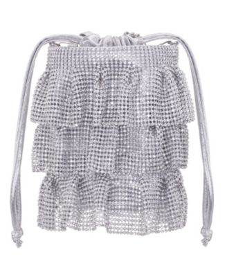 4 Tired Crystal Mesh Pouch Bag