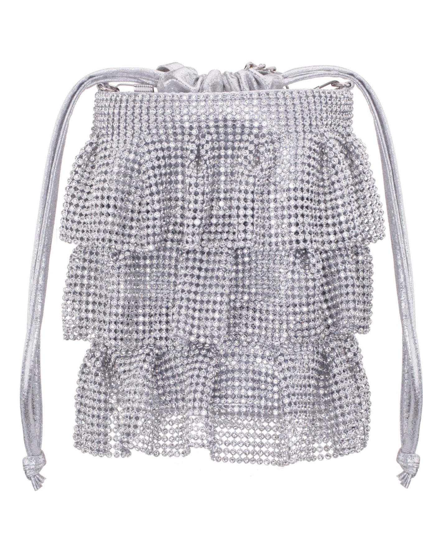 Женская сумка Nina 4 Tired Crystal Mesh Pouch, цвет: Розовый золотой — фото 14