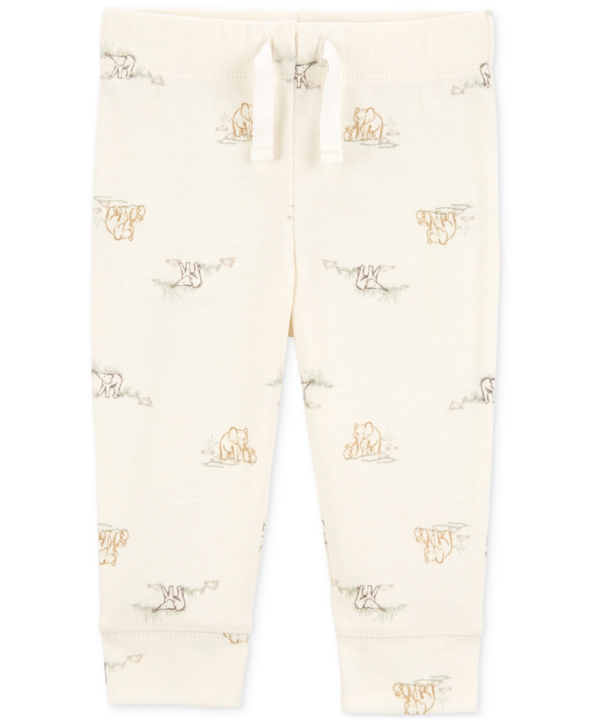 CARTER'S BABY COTTON ELEPHANT LITTLE JACKET, STRIPED BODYSUIT & PRINTED PANTS, 3 PIECE SET 