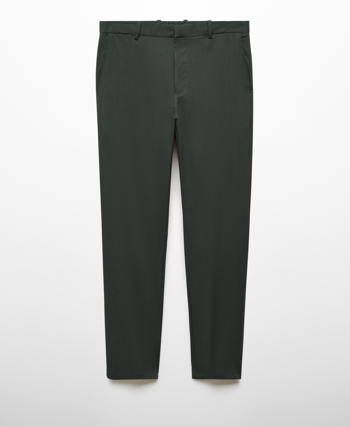 Shop Mango Men's Slim Fit Stretch Pants In Dark Green