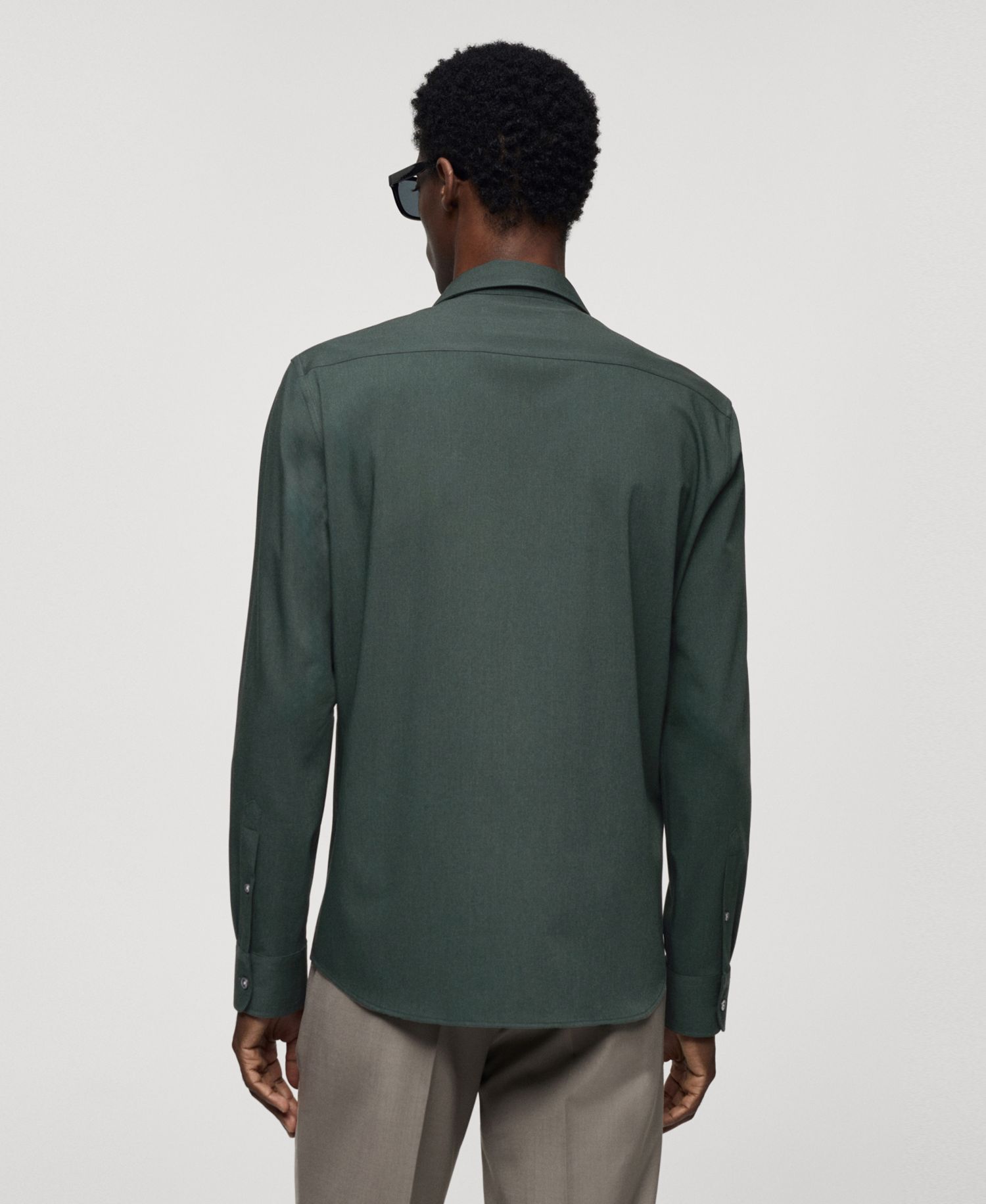 Men's Pockets Detail Stretch Fabric Overshirt