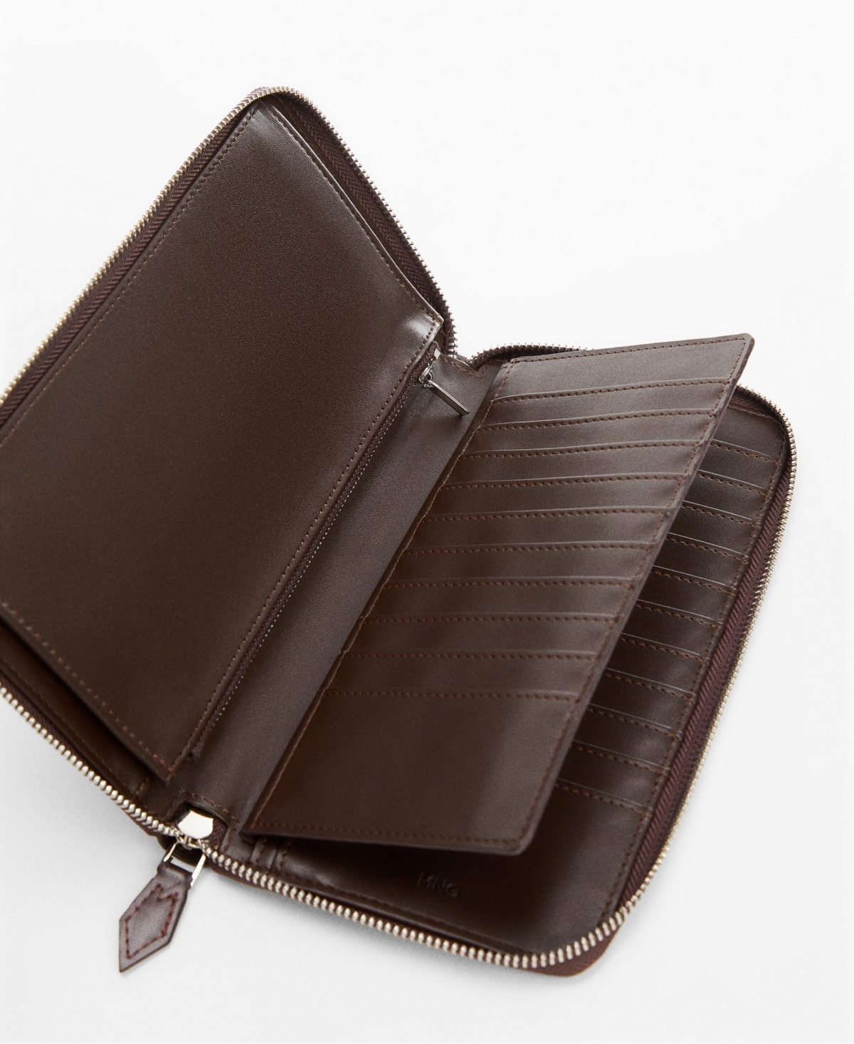 Shop Mango Men's Anti-contactless Card Holder Wallet In Chocolate