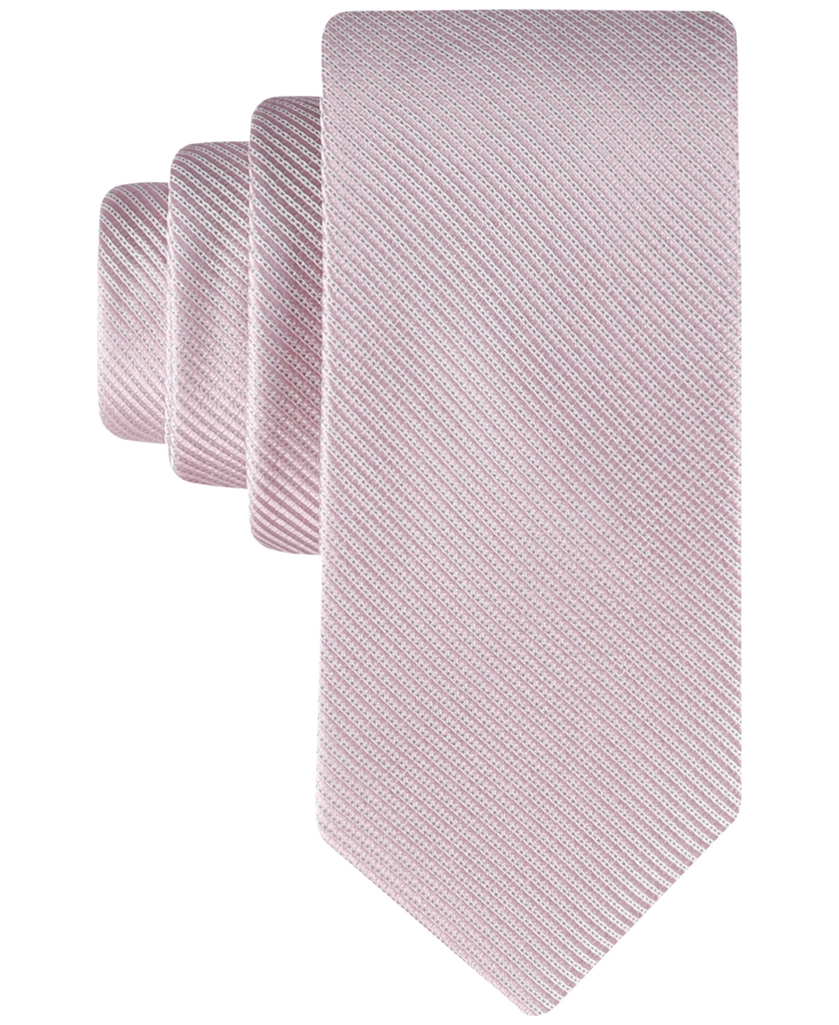 Shop Calvin Klein Men's Catrina Solid Stripe Tie In Pink