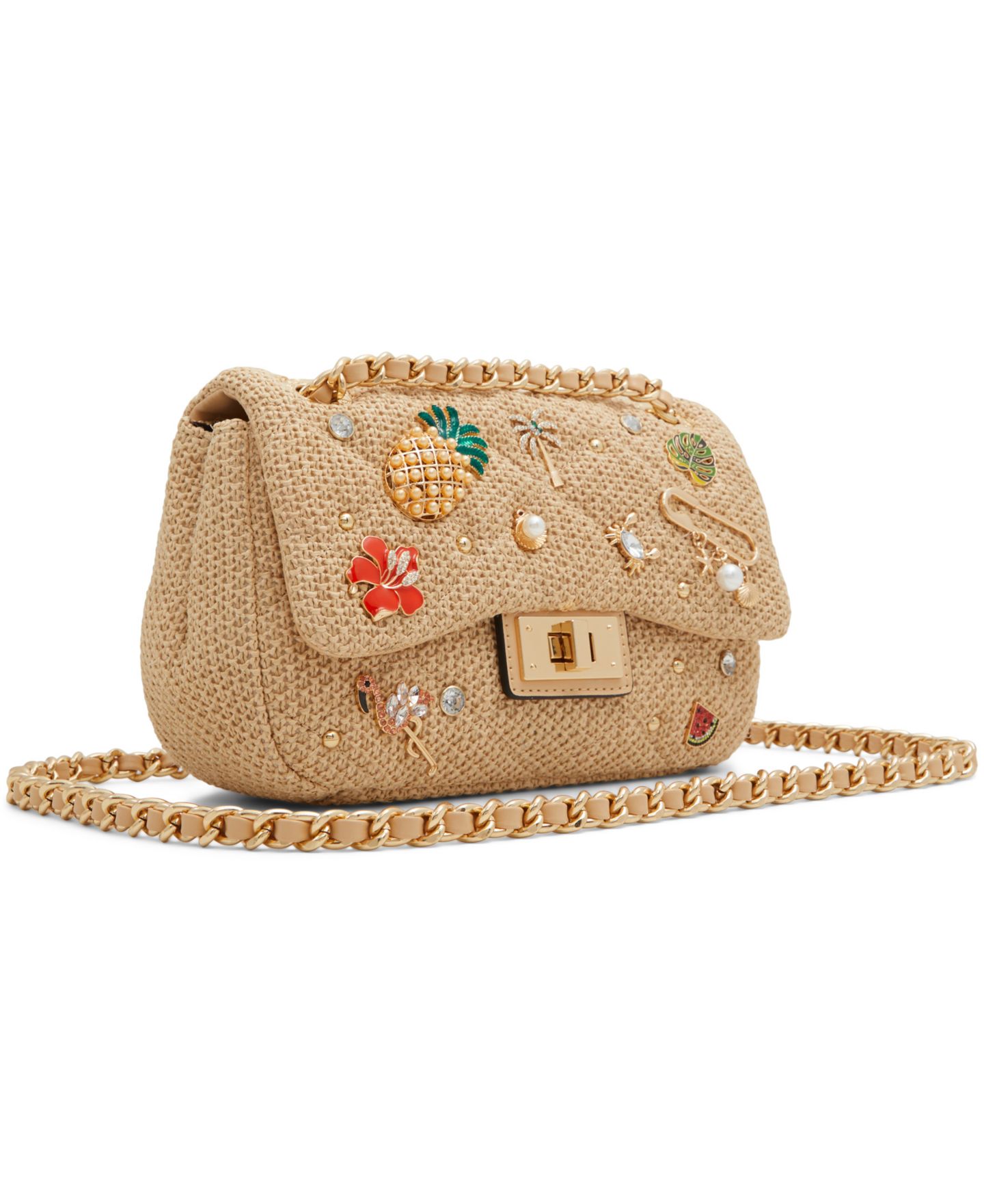 Женская сумка ALDO Paradisaax Textile Small Crossbody, цвет: Натуральный — фото 4
