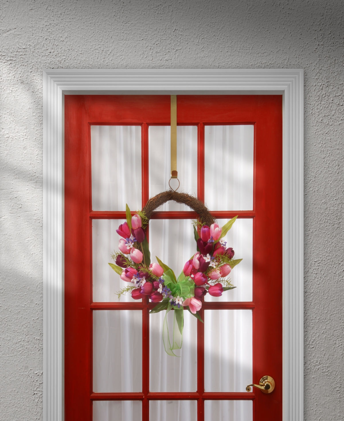 National Tree Company 20 Tulip Twig Wreath In Pink