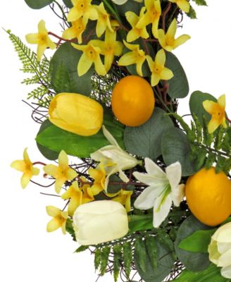 22 Lemons and Tulips Wreath