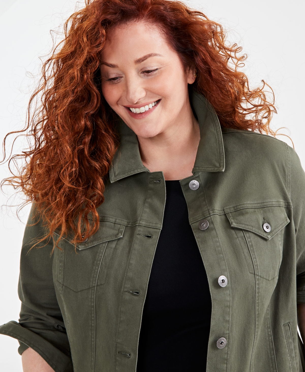 Style & Co Plus Size Denim Jacket, Created for Macy's
