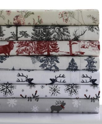 Dollhouse Floral Heavyweight Cotton Flannel Printed Extra Deep Pocket Sheet Set, Twin XL