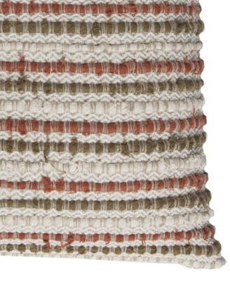 Striped Polyester Filled Decorative Pillow, 20" x 20"