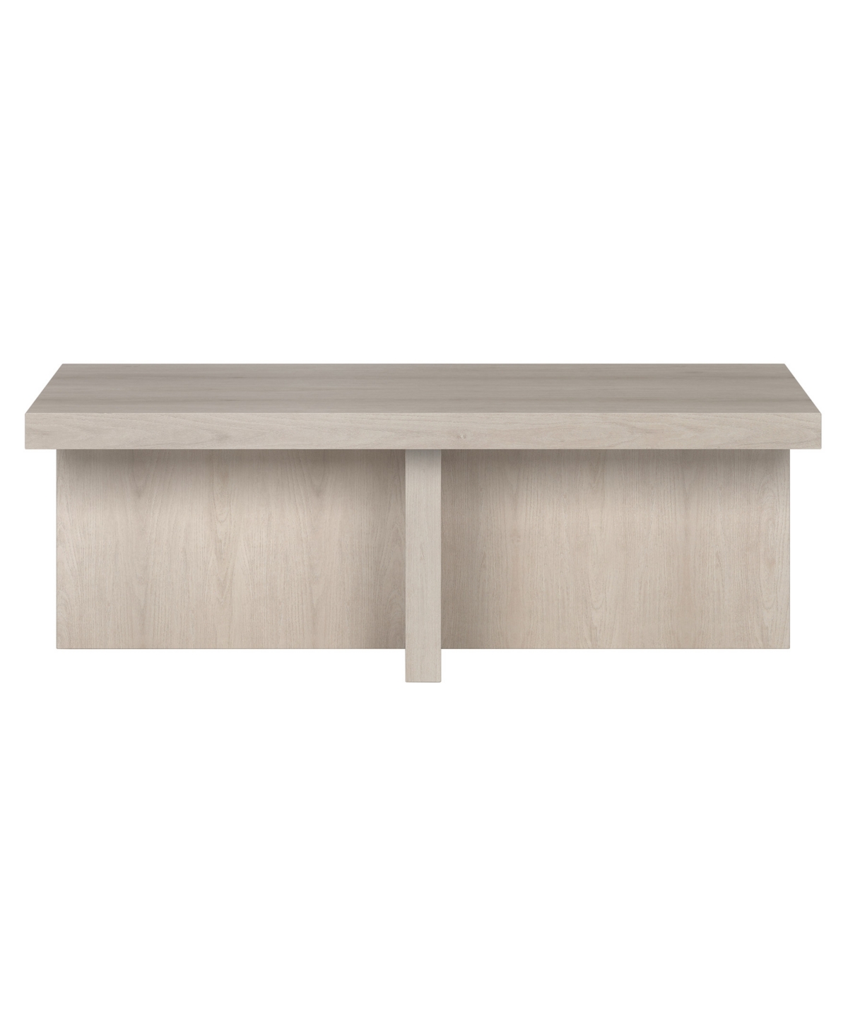 Hudson & Canal Elna 44" Wide Rectangular Coffee Table In Alder White In Alder White