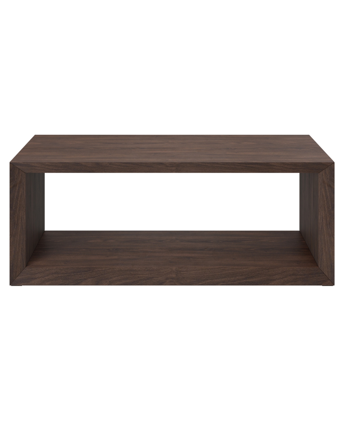 Hudson & Canal Osmond 48" Wide Rectangular Coffee Table In Alder Brown In Alder Brown