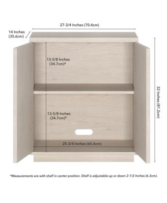 Alston 28" Wide Rectangular Accent Cabinet in Alder White