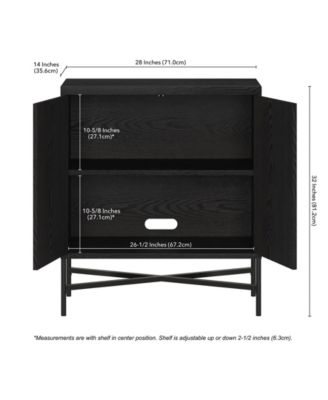Brighton 28" Wide Rectangular Accent Cabinet in Black Grain