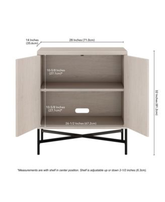 Brighton 28" Wide Rectangular Accent Cabinet in Alder White