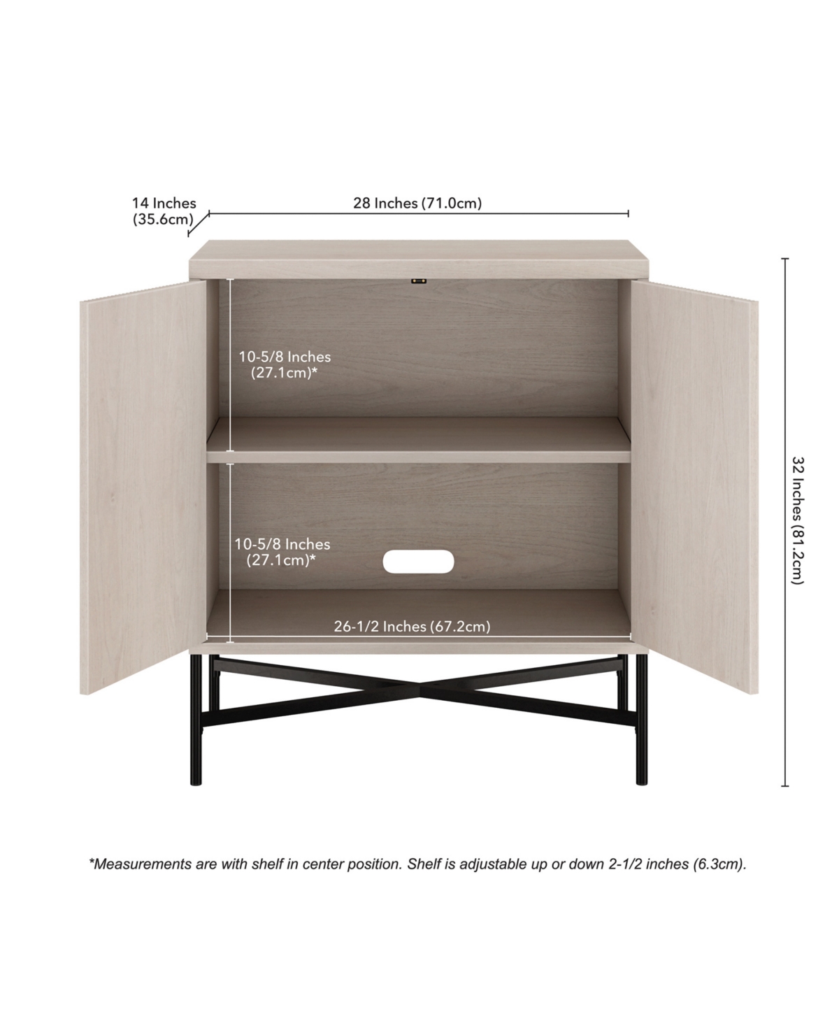 Hudson & Canal Brighton 28" Wide Rectangular Accent Cabinet In Alder White In Alder White