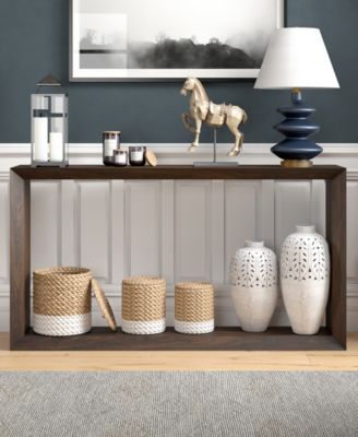 Osmond 55" Wide Rectangular Console Table in Alder Brown