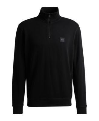 Men's Logo Patch Zip-Neck Sweatshirt