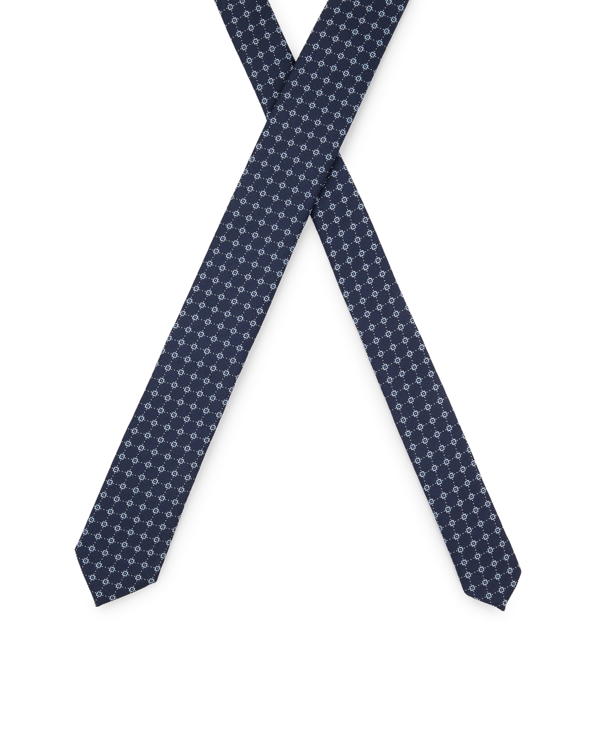 Hugo Boss Boss By  Men's Jacquard-woven Pattern Tie In Dark Blue
