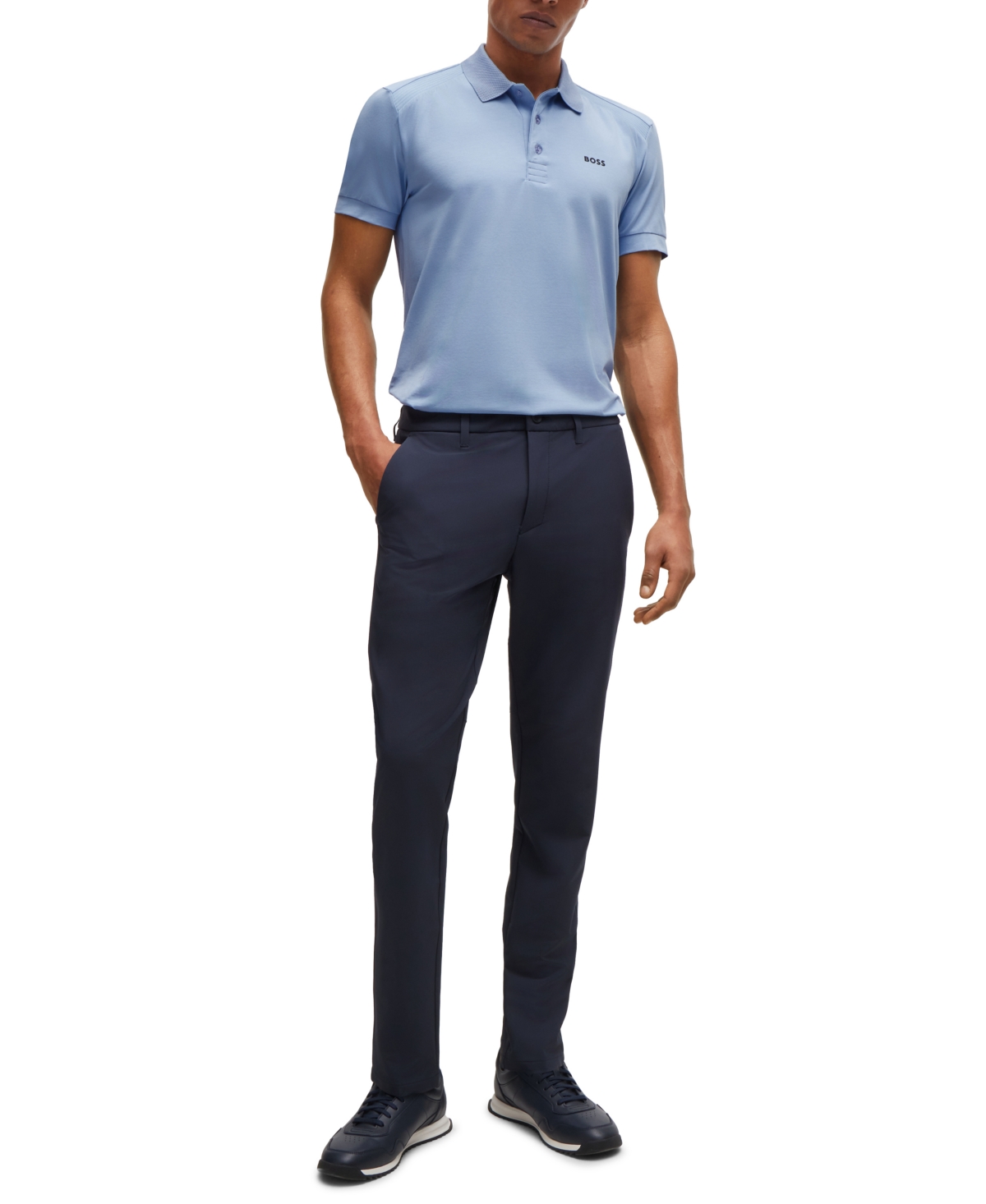 Boss by Hugo Boss Men's Striped Tape Insert Polo Shirt